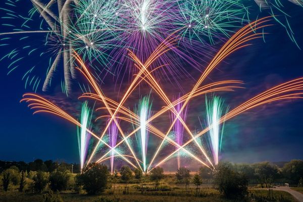 ARCHIVE. Le feu d'artifice tiré parc du Val de Scarpe, en 2022.