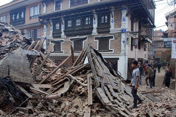 Patan, l'un des trois districts de Katmandou au Népal, le 25 avril dernier.