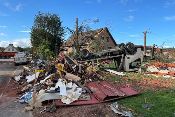 À Buhicourt, le passage de la tornade a été dramatique. Aucune victime à déplorer, mais de gros dégâts matériels.