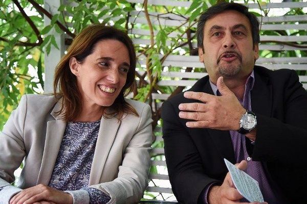 Sophie Camard (EELV) et le communiste Jean-Marc Coppola, les deux "co-têtes de liste" en PACA