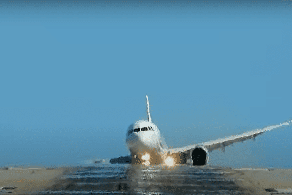 the abrupt and spectacular landing of an Airbus A321 plane at one of the most dangerous airports in the world