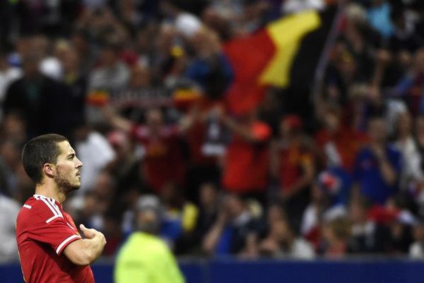 Eden Hazard, buteur avec la Belgique face à la France.