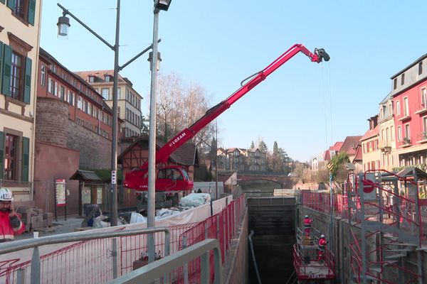 L'accident s'est produit sur le chantier de l'écluse du centre-ville de Saverne.