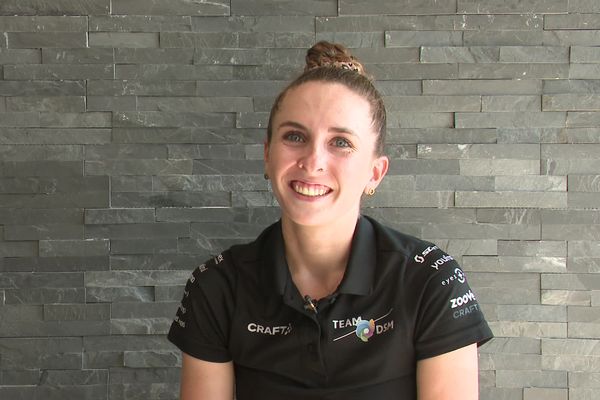 Juliette Labous, cycliste professionnelle franc-comtoise de la team hollandaise DSM.