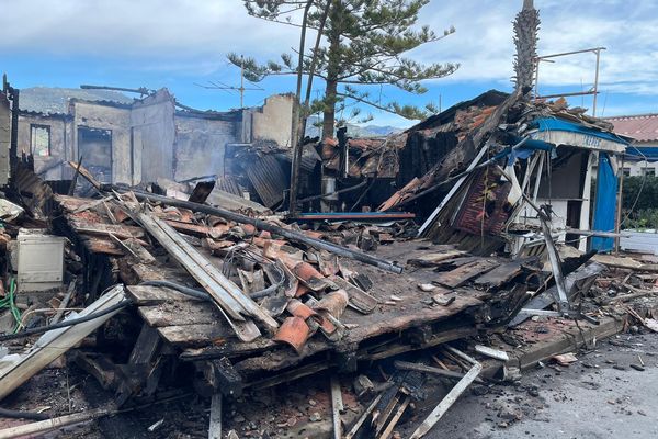 La crêperie chez Georgette à Propriano détruite par le feu dans la nuit du 5 au 6 février 2023