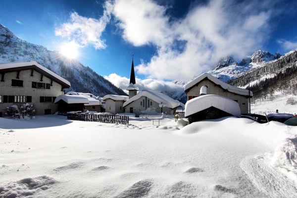 Le domaine de Balme, qui réunit les stations de Vallorcine et du Tour, en décembre 2017.