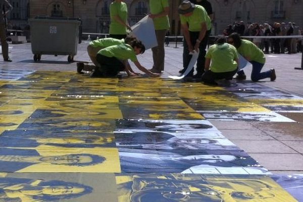 Pendant deux jours, une grand fresque photo va voir le jour pour soutenir la candidature des Climats de Bourgogne au patrimoine mondial de l'Unesco.