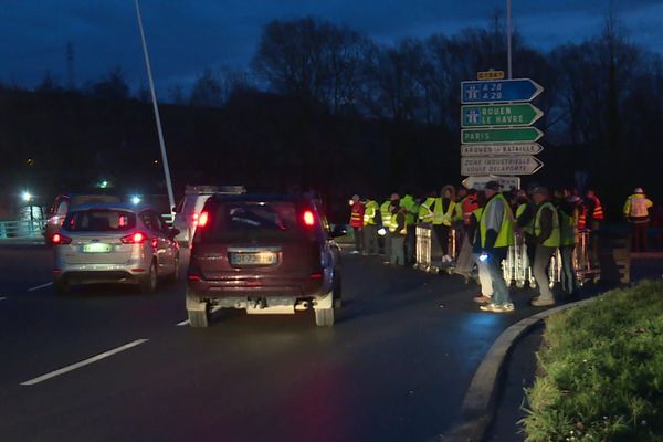 blocage à Dieppe, jeudi matin 19 décembre