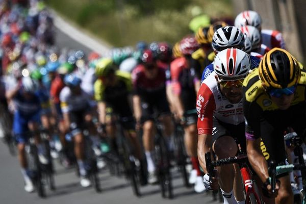 Le peloton lors de la première du étape de la 106e édition du Tour de France (Bruxelles-Brussel), le 6 juillet 2019.