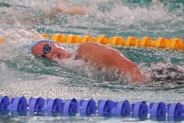 Aurelie Muller, du CN Sarreguemines, lors de la finale du 800 m nage libre lors des championnats de France de Natation Elite 2021, le 19 juin 2021, au complexe de l'Odyssée à Chartres.