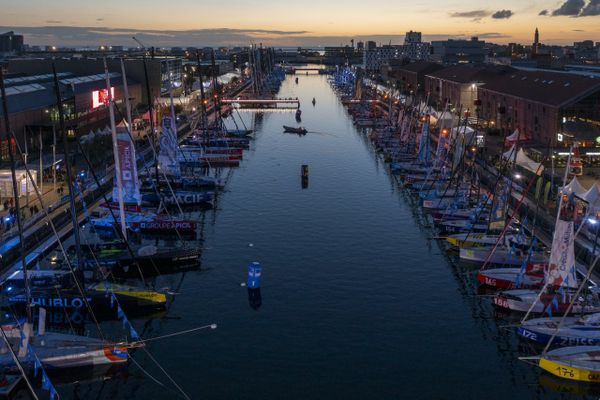 Les IMOCA quitteront le bassin Paul Vatine du Havre mardi 7 novembre