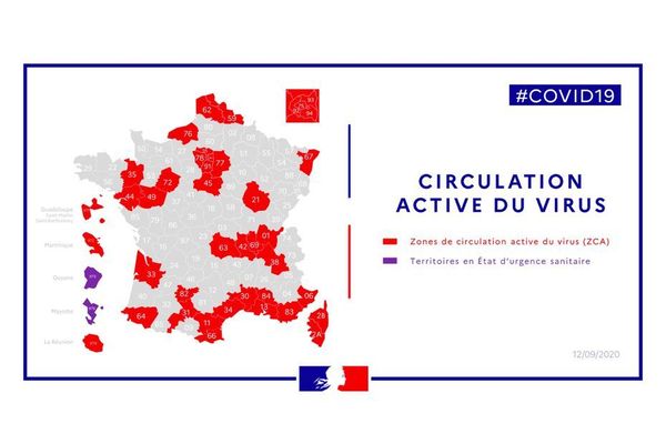 L'Ille-et-Vilaine est le seul département de Bretagne à être classé en zone de circulation active du virus au 11 septembre 2020