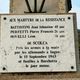 Monument aux morts dédiés au trois fusillés résistants de Scolca