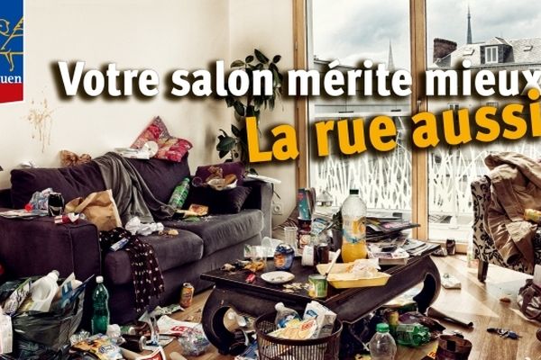 La ville de Rouen mène une campagne de sensibilisation sur la propreté.