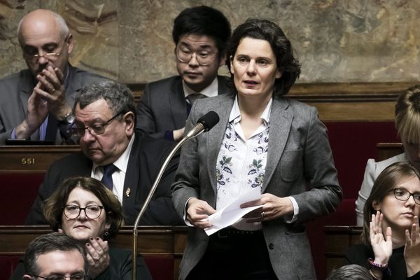 La députée Fabienne Colboc, lors d'une séance de Questions au gouvernement, à l'Assemblée Nationale. 