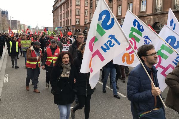 La manifestation contre la réforme des retraites jeudi 20 février à Strasbourg