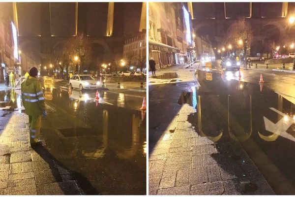 L'eau s'infiltre à Morlaix suite à la tempête Eleanor