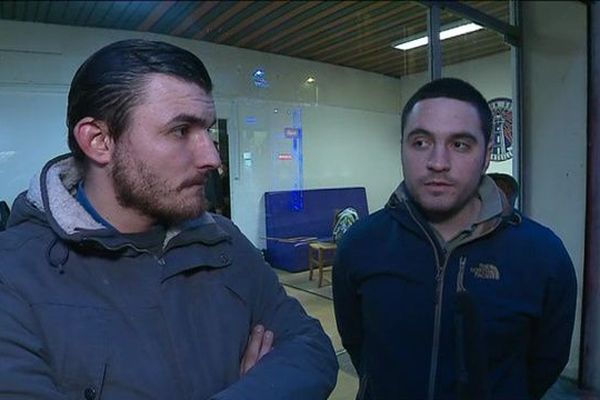 Clément Duboy (à gauche) et Jérémy Palmieri (à droite), deux membres fondateurs du groupuscule d'extrême droite Bastion Social ont été condamnés à six mois de prison et écroués