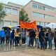 Ce mardi 8 octobre, de nombreux membres du personnel du collège Olympique exerçaient toujours leur droit de retrait.