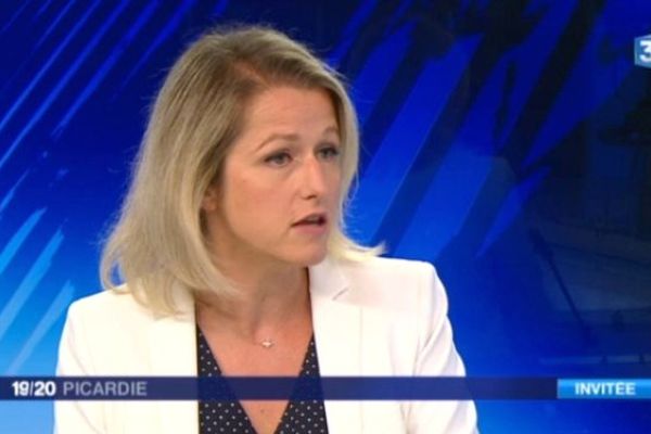 Barbara Pompili sur le plateau de France 3 Picardie, le 23 août.