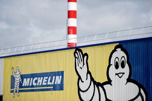 Une usine Michelin à La Roche-sur-Yon (France).