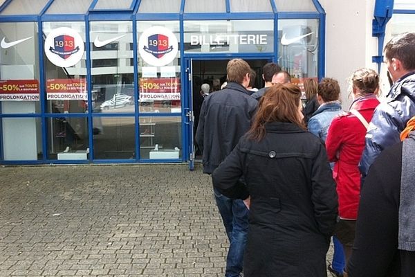 La billetterie du stade d'Ornano, le vendredi 10 mai 2013