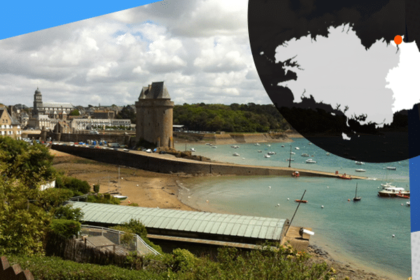 La tour Solidor surplombe le port de Saint-Servan