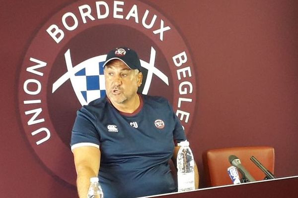 Christophe Urios (coach UBB) lors de sa conférence de presse de rentrée.  01/07/2019 