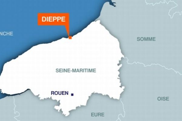 Carte de Dieppe (Seine-Maritime)