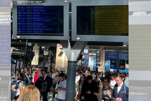 Le trafic est perturbé entre la gare du Nord et la gare Lille Flandres suite aux orages qui ont endommagé des installations de la SNCF.