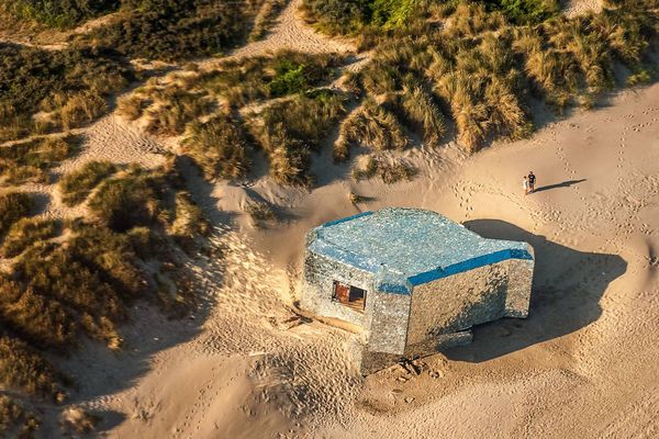 Le blockhaus "Réfléchir" vu du ciel