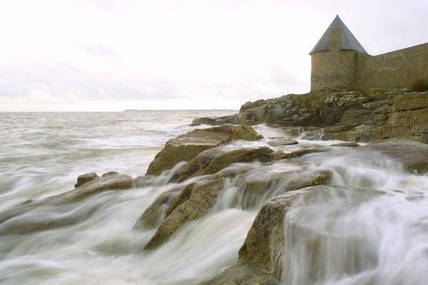 Grandes marées à Lomener, dans le Morbihan