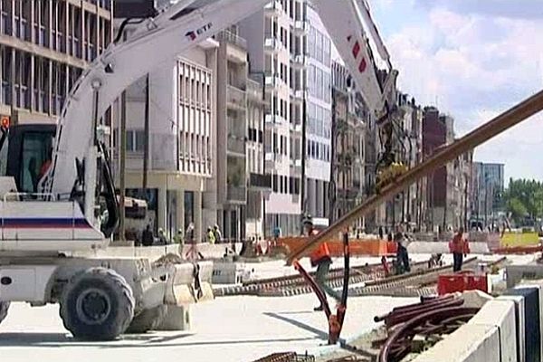 Les travaux du tramway au Havre auront duré deux ans.