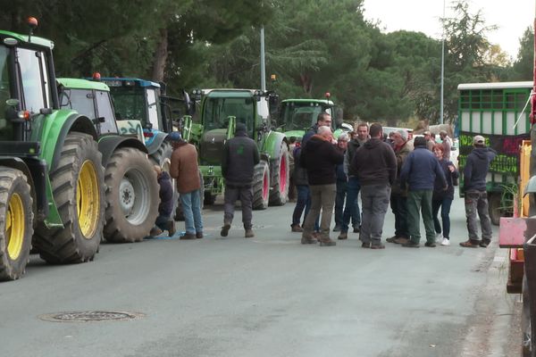 Les agriculteurs étaient rassemblés à Limoux dans l'Aude ce lundi 25 novembre 2024.