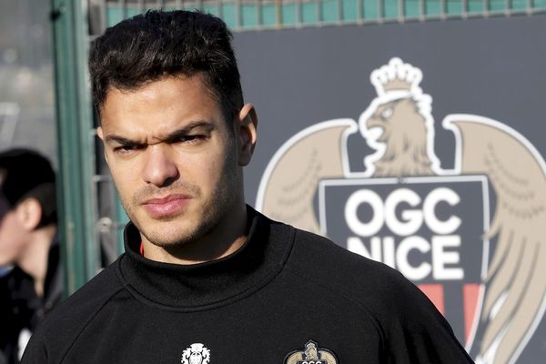 Hatem Ben Arfa lors d'un entraînement de l'OGC Nice, en janvier 2016