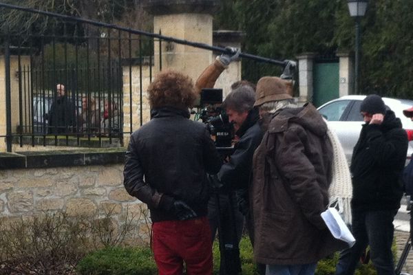 Jean-Pierre Mocky en tournage à Apremont dans l'Oise