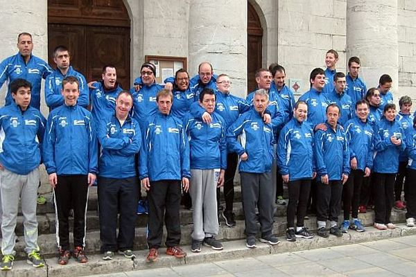 Les sportifs de l'ACNA Anduze participant au championnat de France de sport adapté dans le Gard - 2015.