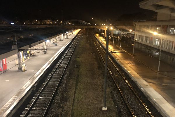 La gare de Mulhouse, jour de grève le 9 décembre dernier