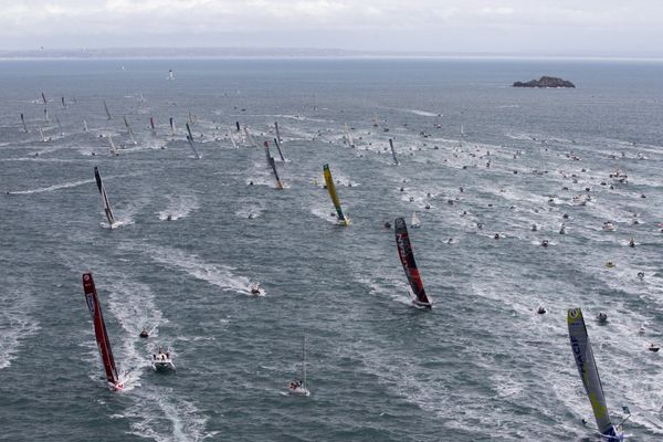 Le départ de la Route du Rhum ce dimanche 2/11/2014