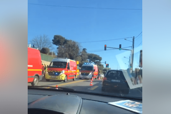 Accident à Antibes ce mardi 23 janvier.