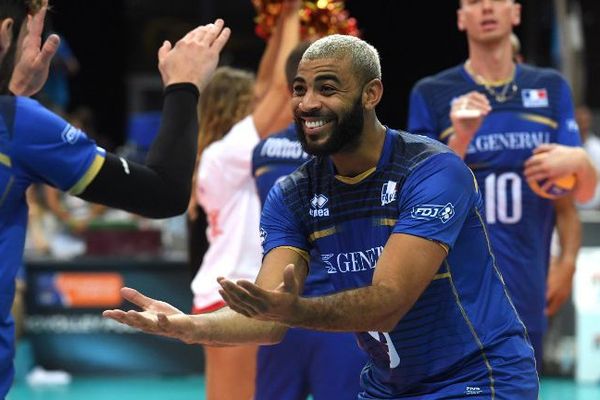 Earvin Ngapeth et ses coéquipiers, lors des derniers championnats d'Europe, au mois d'août 2017.