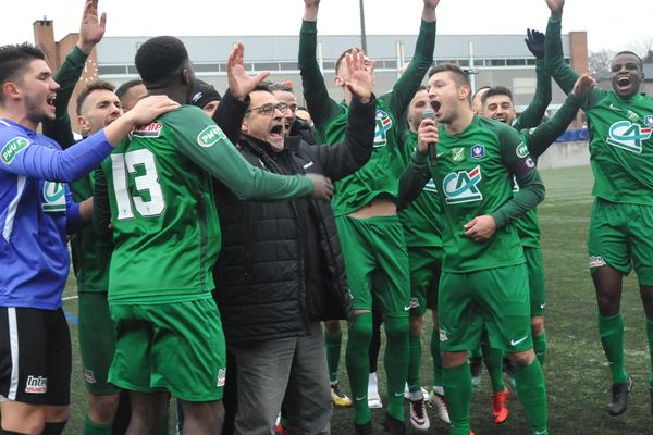 L'équipe de Croix, le 5 janvier, lors de sa qualification pour les 16e de finale de la Coupe de France. 