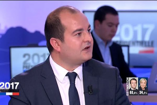 David Racheline sur le plateau de France 2, le 7 mai 2017