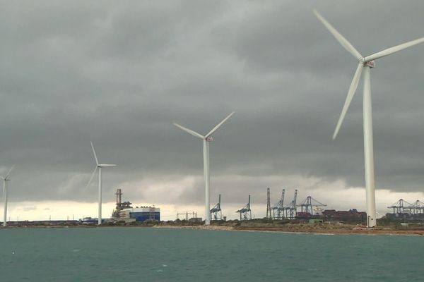 De nouvelles énergies arrivent sur le port comme ce parc éolien.