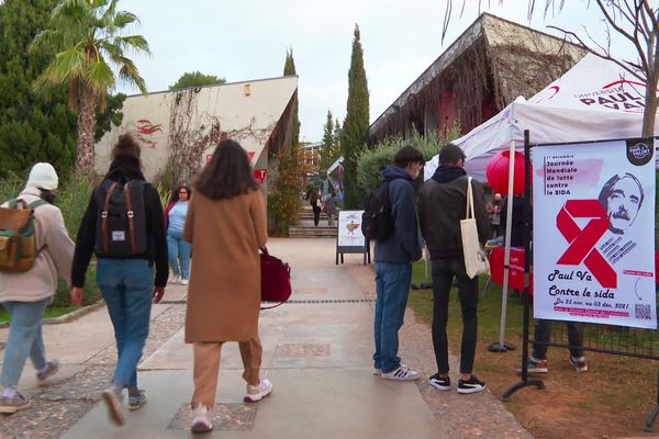 Journée mondiale de lutte contre le sida. Montpellier, 1er décembre 2021.