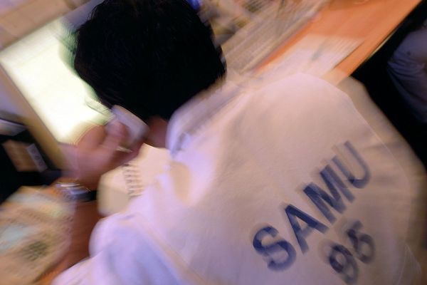 Le Samu, à l'hôpital de Pontoise, dans le Val-d'Oise.