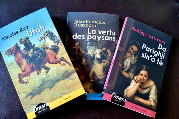 Les trois premiers ouvrages de la nouvelle maison d'édition corse, Òmara.