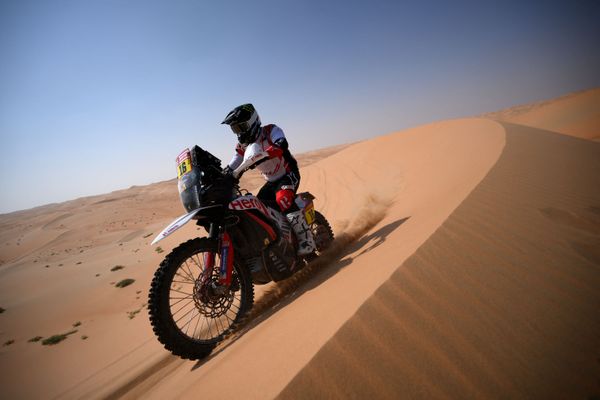 Image d'illustration. Mathieu Troquier s'est blessé au pied droit sur la 8ème étape du Dakar 2023 en Arabie Saoudite.