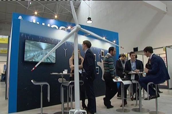 Un des stands du salon "Seanergy" au Havre