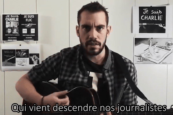 Capture d'écran, vidéo de JB Bullet #JeSuisCharlie